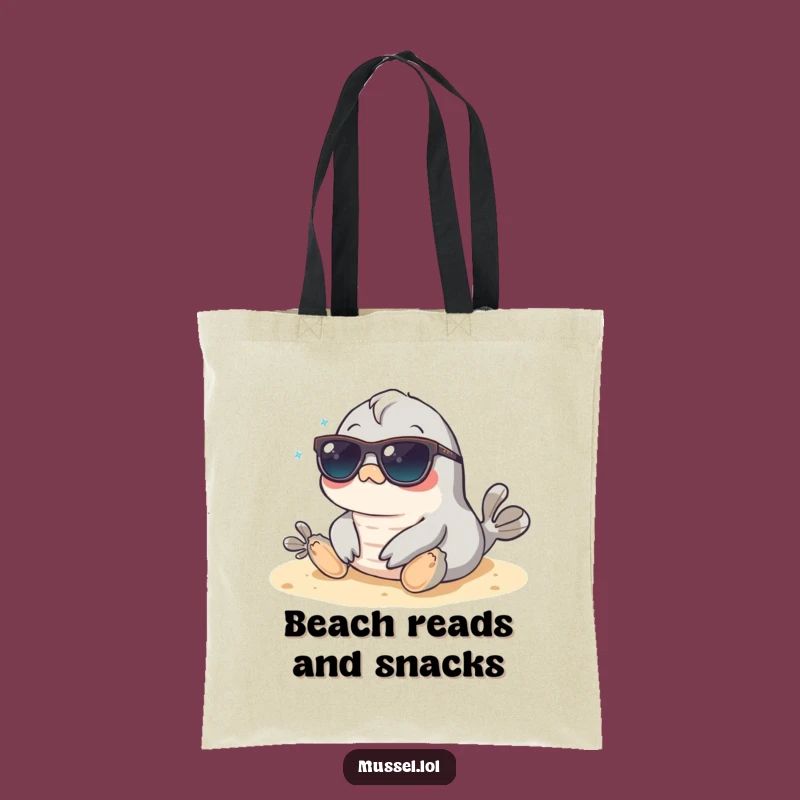 Funny Mussel Beach Sunglasses Tote Bag: Carry Your Beach Essentials