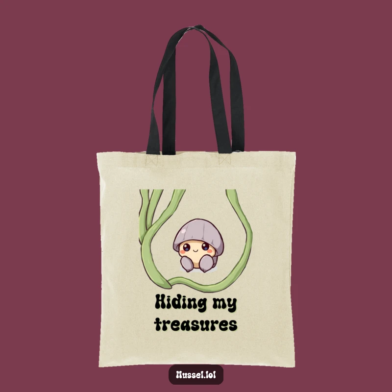Funny Shy Mussel Tote Bag: Carry Your Treasures Discreetly!