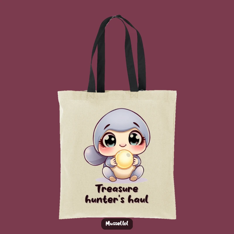 Funny Surprised Mussel Tote Bag: Carry Your Finds with Pearl Discovery Joy Gift