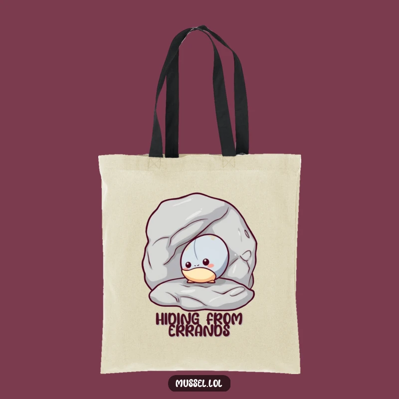 Funny Mussel Secret Keeper Tote Bag: Shy Peeker, Practical Humorous Gift