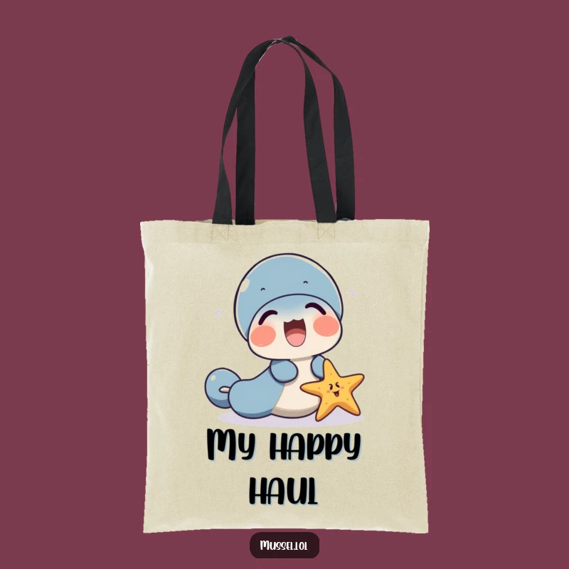 Funny Mussel Starfish Laugh Tote Bag: Carry Your Good Times