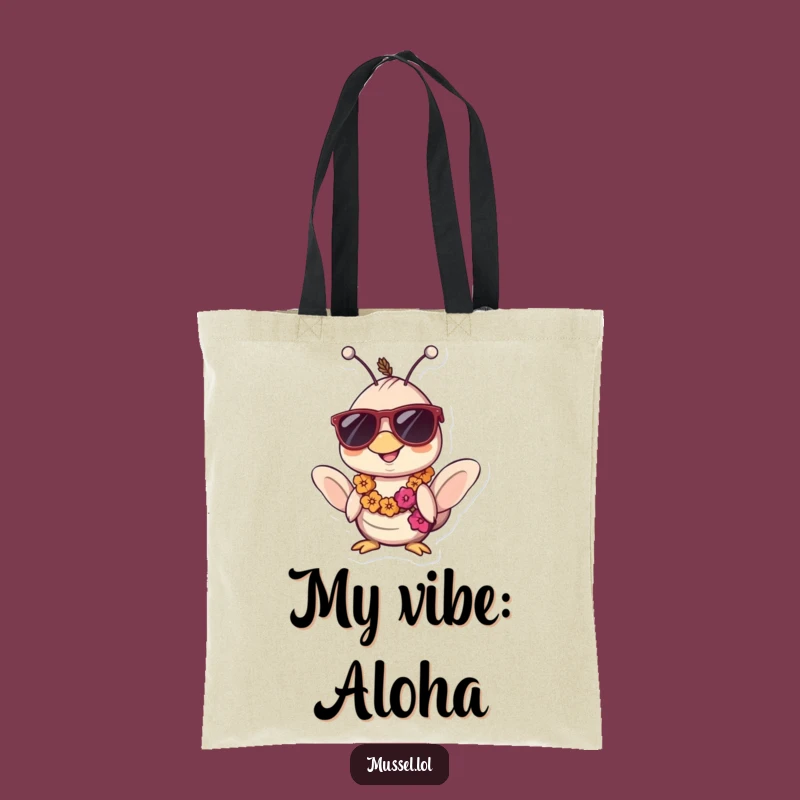 Funny Kawaii Mussel Sunglasses Lei Tote Bag: Carry Your Aloha Spirit